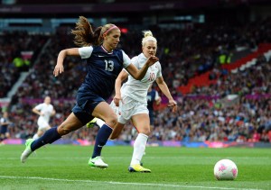 US forward Alex Morgan in full flow at this years Olympics