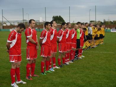 Gibraltar Football Team in a friendly