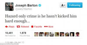 Oh Joey! Another classic tweet from Joey(Tweet from Joey Barton)