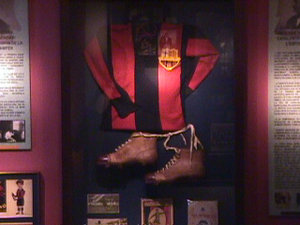 Paulino Alcantara shirt hangs in the Nou Camp (Image form Barca.com