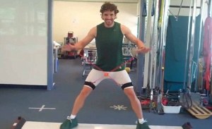 Hargreaves took to YouTube to show his Fitness (Image from Youtube)