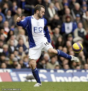 McFadden's time at Birmingham was blighted with injury (Image from Action)