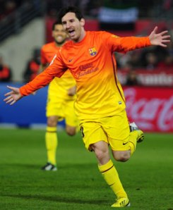 Messi scores his 300th goal (Image from Getty)