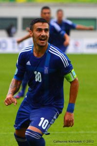 Katidis playing for Greece Under 21 (Image from Getty)
