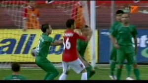 The game unravelled for Botev after the sending off (Image from Getty)