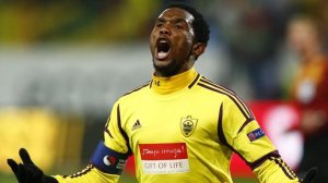 Eto'o arrived in London on Wednesday night  (Image from PA)