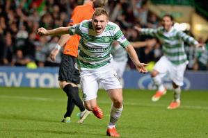 Forrest strike sends Celtic into the Champions League (Image from TheSun.co.uk)