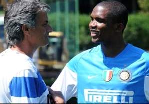 The Happy Couple - Mourinho and Eto'o worked together at Inter (Image from Getty)