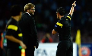 Dismissed - Klopp sent to the stands (Image from Getty)