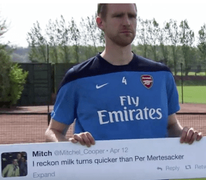 Per and his Arsenal temmates star in the new Paddy Power advert (Image from PP)