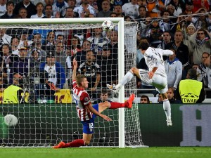 Bale scores in injury time to give Real the lead  (Image from Getty)