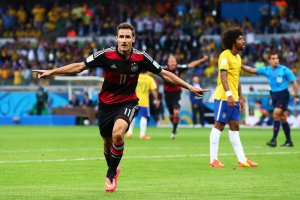 Klose scores his record breaking 16th goal  (image from Getty)