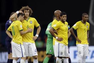 Down and Out - Brazil crashed out of the World Cup in stunning fashion (Image from AP Photo/Natacha Pisarenko)