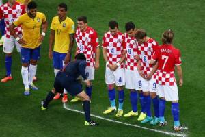 The vanishing spray is used during the World Cup  (Image from Getty)