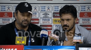 Gattuso loses his cool in the press conference  (Image from YouTube)