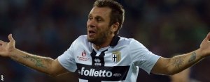 Cassano leveled with a powerful header  (Image from AFP)