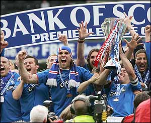 Between them, Rangers and Celtic have won every title  since 1986 (Image from Getty)