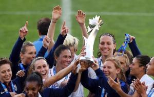Record breakers - The US women's national team lifted its 10th Algarve Cup  (Image from AFP)