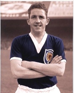 Dave MacKay made only 22 appearances for Scotland, mostly due to injuries  (Image source unknown)
