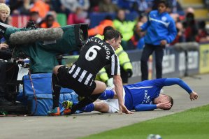 Williamson's reckless challenge could be his last action in a Newcastle shirt  (Image from Getty)