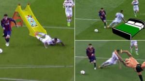 Some of the meme's created by users following Boateng's falling over due to Messi's trickery  (Image from Twitter)