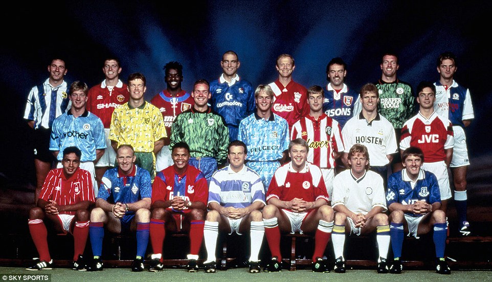 The 22 stars of the original Premier League advert (Image from Getty)