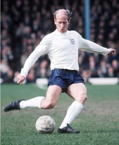 Sir Bobby Charlton during his playing days for England  (Image from Getty)