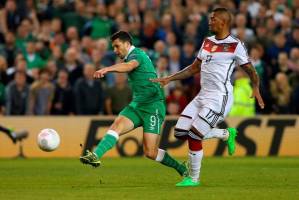 Shane Long fires Ireland's winner against Germany so why couldn't Scotland do similar? (Image from Getty)