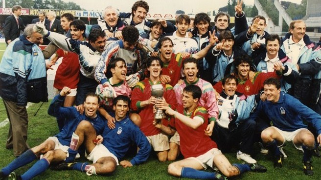 Italy beat Luis Figo's Portugal to win the Under 21's European Championship (Image from UEFA)