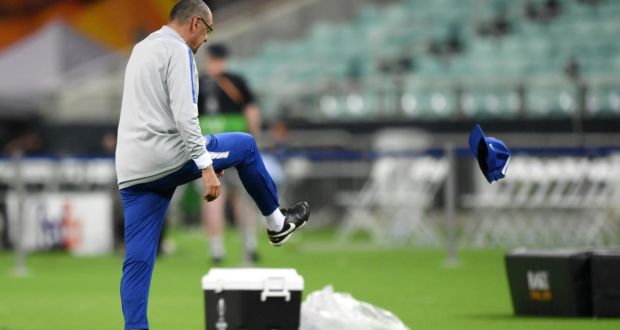 Sarri has cut a frustrated figure of late (Image from Tumblr)