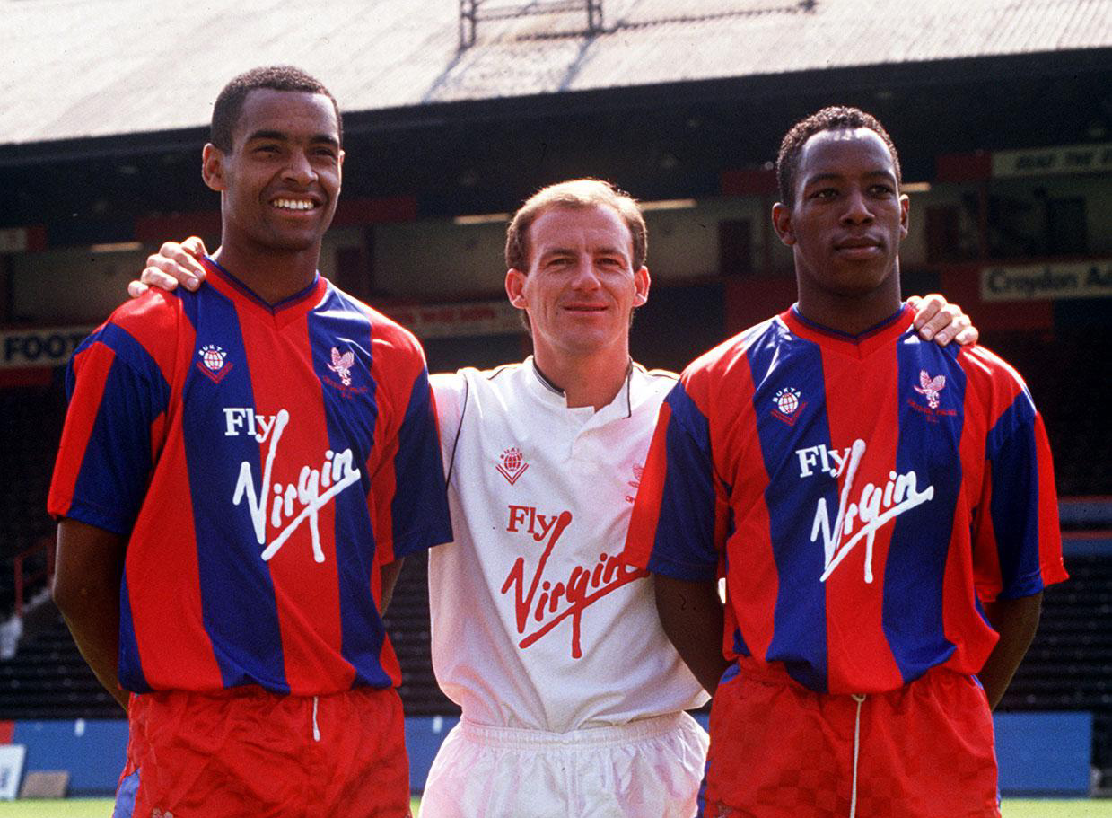 Bright, Steve Coppell and Ian Wright (Image from CPFC)